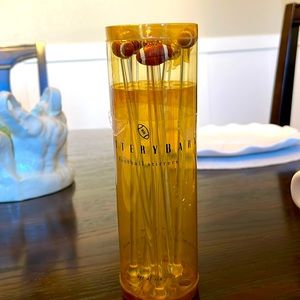 Pottery Barn Set of 6 football drink stirrers